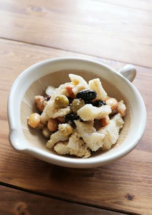 常備菜☺️蓮根とお豆の甘酢胡麻和え-レシピのメイン写真