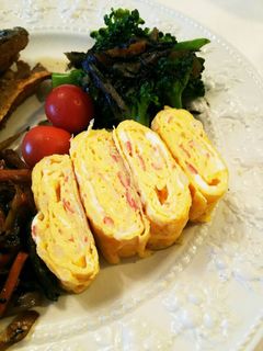 お弁当用 カニかま入り玉子焼き-レシピのメイン写真