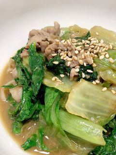豚肉とレタスの味噌醤油炒め-レシピのメイン写真