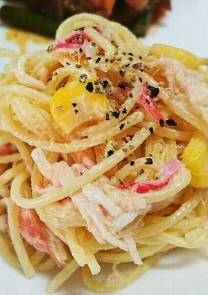 簡単！からしマヨでツナコーンサラスパ-レシピのメイン写真