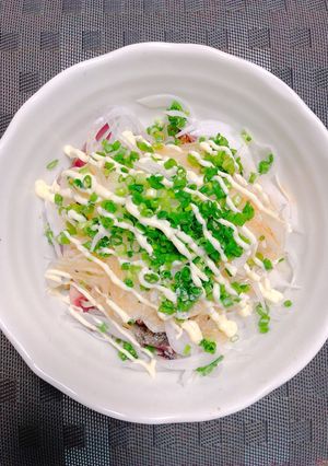 居酒屋賄い！激うまマヨポン鰹土佐造り♡-レシピのメイン写真