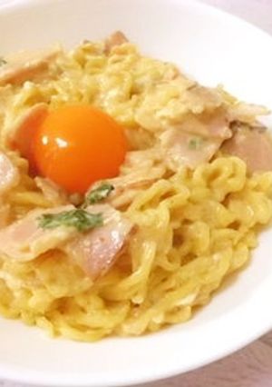 *辛ラーメンで*辛まろやかカルボナーラ*-レシピのメイン写真
