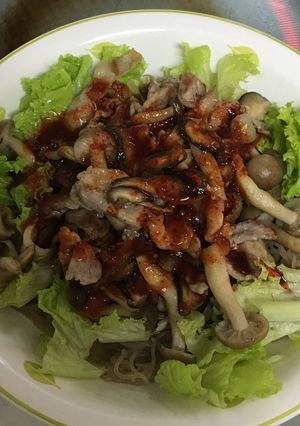 キノコたっぷり、ふるる冷麺-レシピのメイン写真