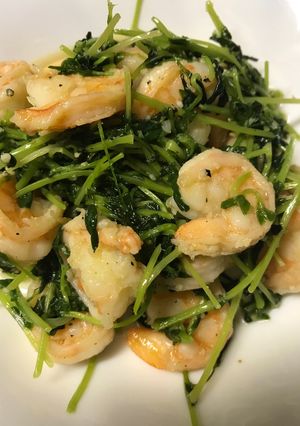 海老と豆苗の炒め物-レシピのメイン写真