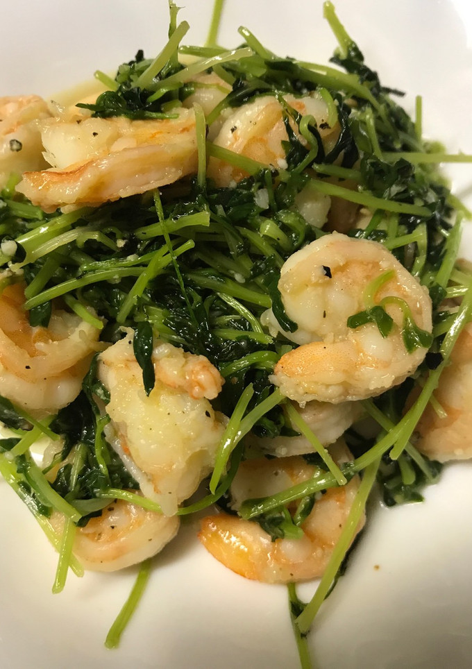 海老と豆苗の炒め物-レシピのメイン写真