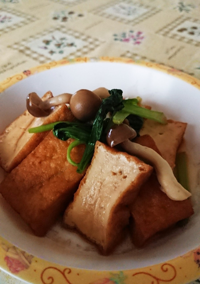 厚揚げ、小松菜、しめじの甘辛煮-レシピのメイン写真