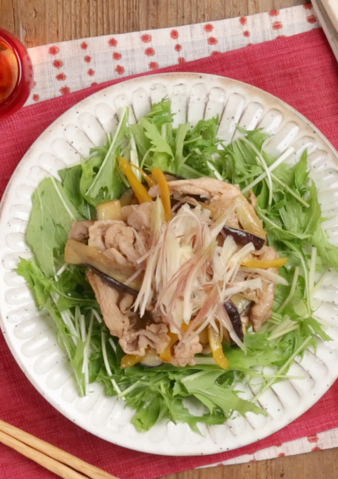 なすと豚肉のさっぱりサラダ風♪-レシピのメイン写真