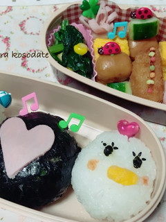 ツムツム ドナルド&デイジー小学生弁当-レシピのメイン写真