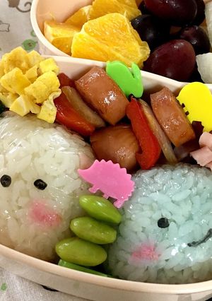 海苔切らず簡単！すみっコぐらしキャラ弁-レシピのメイン写真