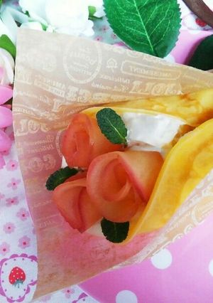 母の日に❤薔薇の花束クレープ✨-レシピのメイン写真