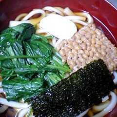 幼児食応用可！ほうれん草納豆うどん-レシピのメイン写真