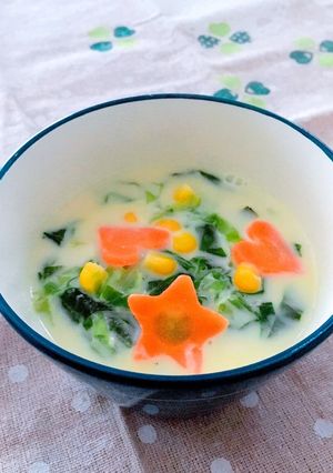 無駄なし!節約!キャベツ外葉で牛乳みそ汁-レシピのメイン写真