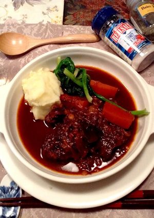 炊飯器で早ワザ!豚肉塊の赤ワイン煮込み-レシピのメイン写真