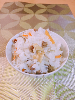 ほっこり和風♬煎り大豆で 炊き込みご飯-レシピのメイン写真