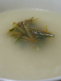ピリ辛水菜のせ中華粥-レシピのメイン写真