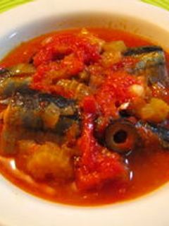 圧力鍋★骨までおいしい秋刀魚トマト煮-レシピのメイン写真