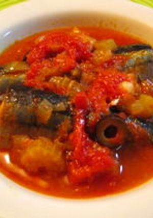 圧力鍋★骨までおいしい秋刀魚トマト煮-レシピのメイン写真