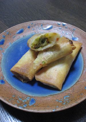 餃子のタネがあまったら・・・春巻き♪-レシピのメイン写真