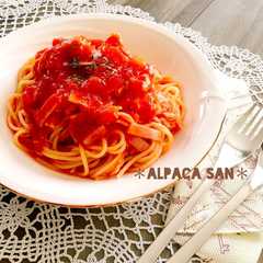 รูปของ トマト缶で時短＊冷製トマトスパゲティ♡