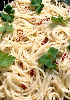 砂肝アヒージョのリメイクなパスタ-レシピのメイン写真