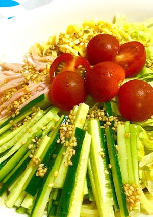 常備のパスタで☆冷やし中華-レシピのメイン写真
