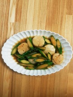 アスパラとほたてのバター焼き-レシピのメイン写真