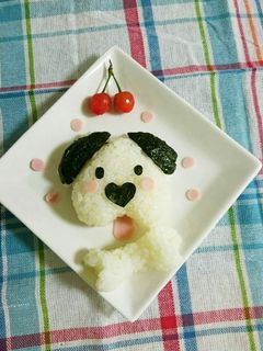 ハートで〜♡ワンだふる♬おにぎり-レシピのメイン写真