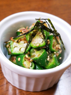 3分cook②☆おくらのごまおかか和え-レシピのメイン写真