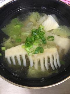 筍と春白菜のみそ汁-レシピのメイン写真