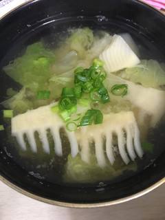 筍と春白菜のみそ汁-レシピのメイン写真