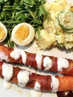 巻いて焼くだけ!人参のベーコン巻き焼き-レシピのメイン写真