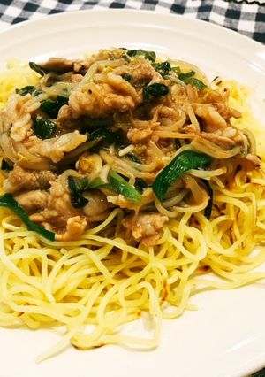 ニラともやしの豚あんかけ焼きそば-レシピのメイン写真