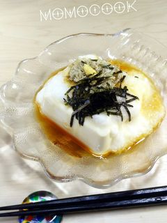 20秒おつまみ★とろろで食べる夏の冷や奴-レシピのメイン写真