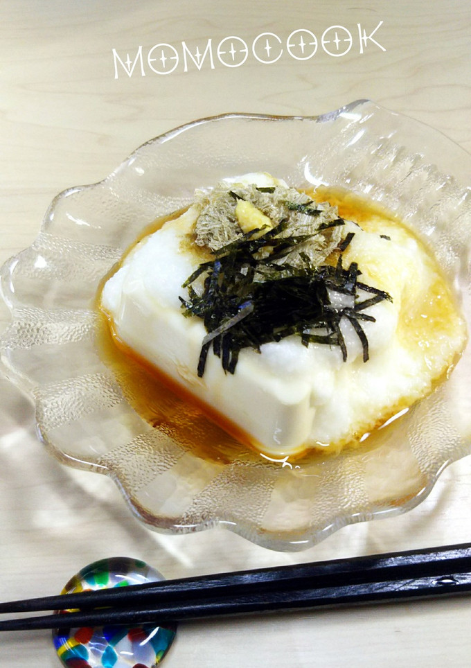 ２０秒おつまみ★とろろで食べる夏の冷や奴-レシピのメイン写真