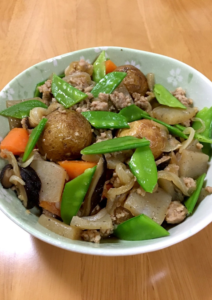 新じゃがと新たまねぎのそぼろ煮-レシピのメイン写真