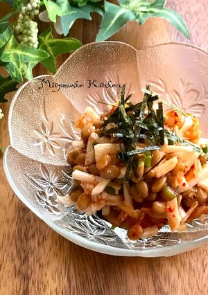混ぜるだけ納豆・長芋・キムチで健康食-レシピのメイン写真