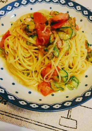 さっぱり！大葉香るツナトマ冷製パスタ-レシピのメイン写真