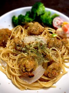 から揚げぺろりんパスタ-レシピのメイン写真