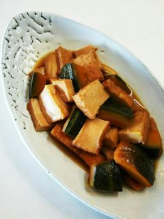 かぼちゃと厚揚げの煮物-レシピのメイン写真