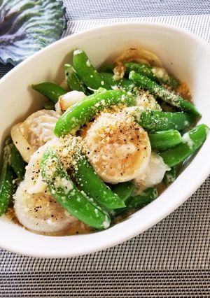 スナップエンドウと新玉ねぎの豆乳クリーム-レシピのメイン写真