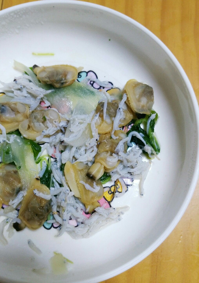 幼児食　あさりとしらす玉ねぎとほうれん草-レシピのメイン写真