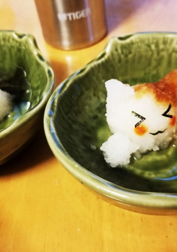 大根おろしでネコとしろクマ。-レシピのメイン写真