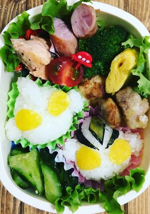 ウルトラマンとダイナの簡単キャラ弁♬-レシピのメイン写真