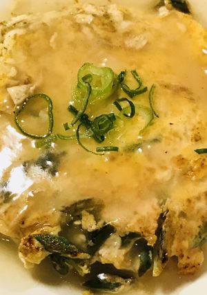 ニンニクの芽をつかった餡かけ玉子焼き-レシピのメイン写真