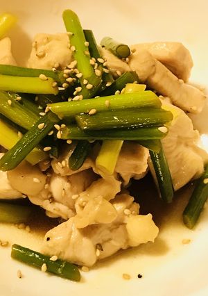 鶏肉とニンニクの芽のオイスターソース炒め-レシピのメイン写真
