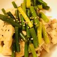 鶏肉とニンニクの芽の炒めもの★キムチ風味