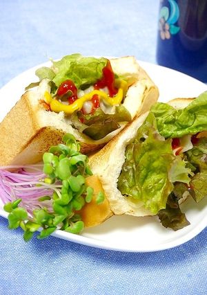 簡単！餃子ドッグ風☆サンドイッチ-レシピのメイン写真