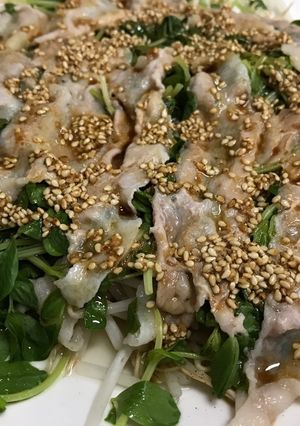 豚バラ、もやし、豆苗のレンジ蒸し-レシピのメイン写真