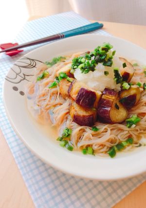 とろじゅわ♡揚げ茄子のさっぱりおろし冷麺-レシピのメイン写真