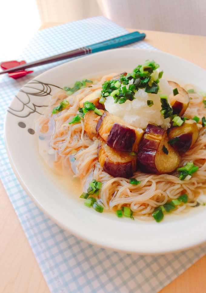とろじゅわ♡揚げ茄子のさっぱりおろし冷麺-レシピのメイン写真